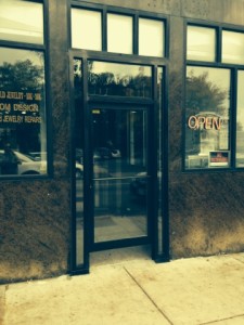 Commercial storefront aluminum door and frame  - October 21,2014
