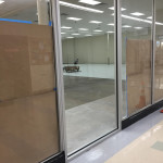 DURING - Commercial Storefront Installation