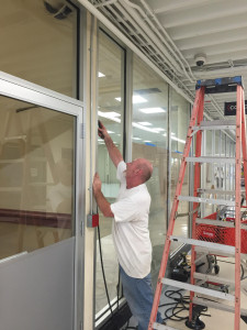 DURING - Commercial Storefront Installation