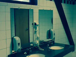 Commercial Interior Gym Bathroom Mirrors - August 2015